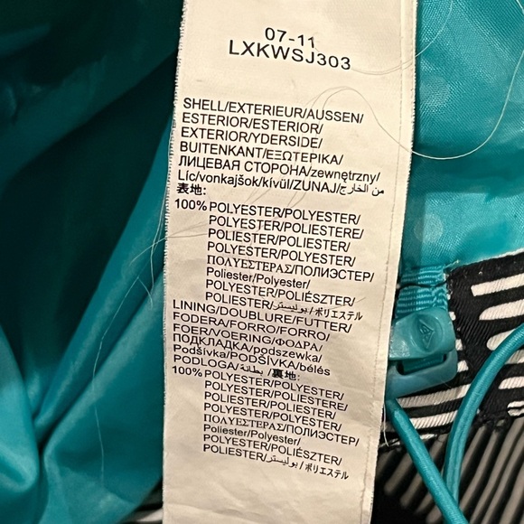 Roxy Snowboard Ski Winter Black and White Circle Print Jacket Large - Picture 6 of 9